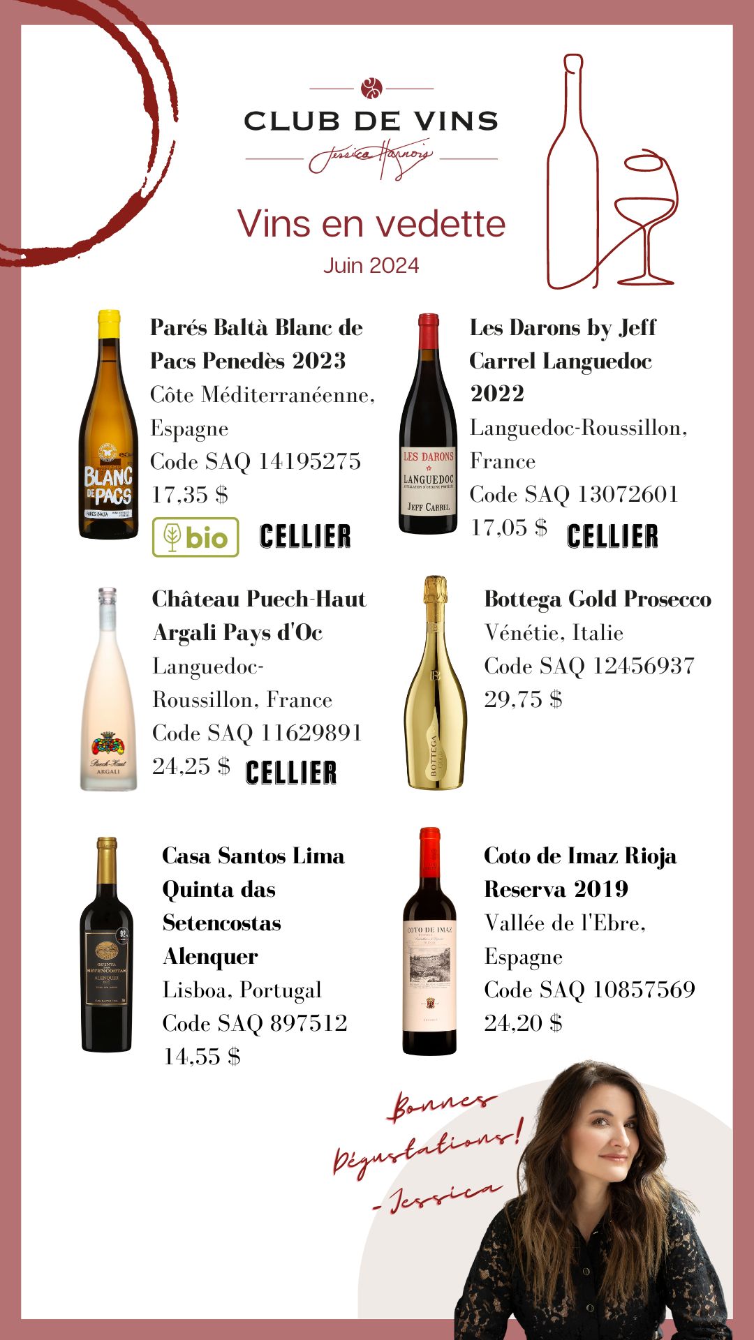 Vins en vedette juin 2024