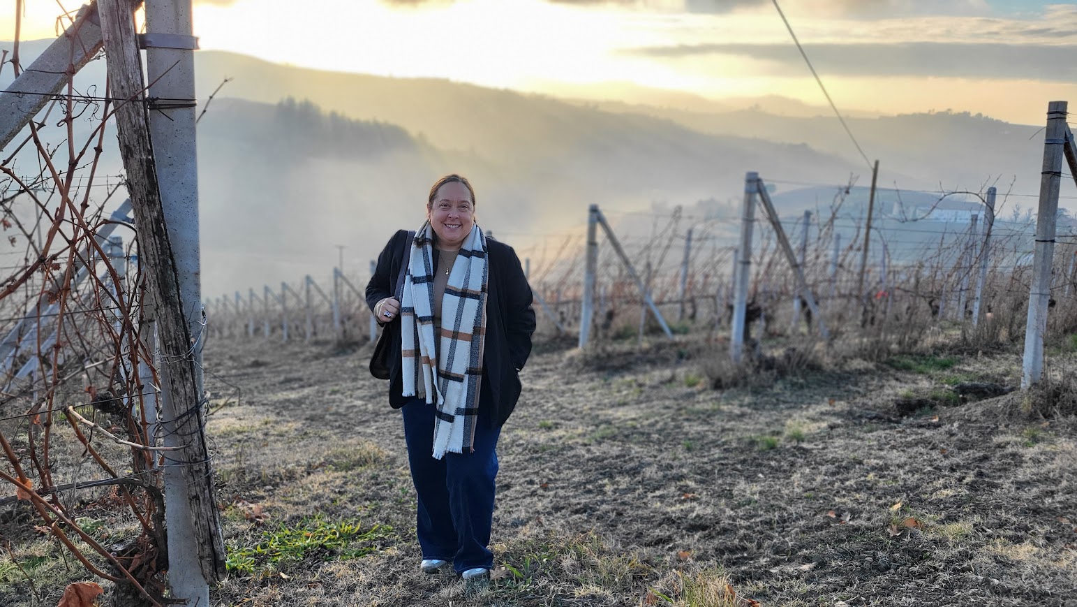 Dans les vignes de Barolo à l'automne.